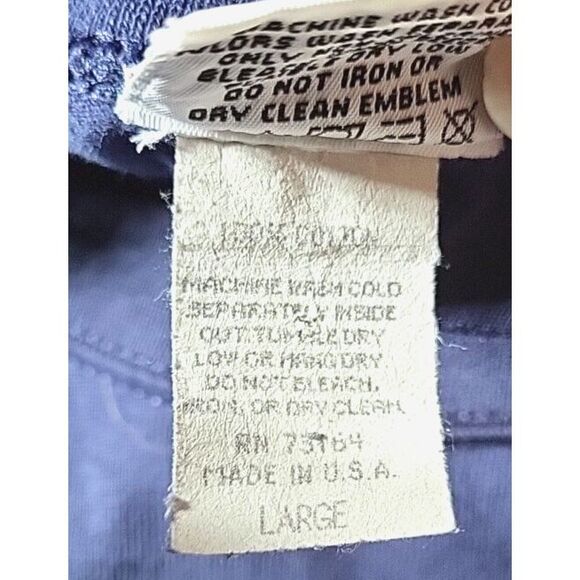 Vtg Embroidered Michigan Shirt Team Edition Apparel Large Tee University Blue - Picture 5 of 9